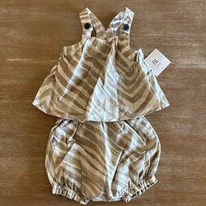 BNWT Banana Republic Baby Linen Zebra Set 6-12 months